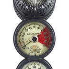 Scubapro 3 Inline 3 Gauge Console - Depth, Contents & Compass Scubapro 3 Inline 3 Gauge Console - Depth, Contents & Compass