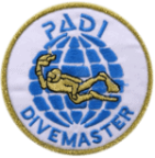PADI Divemaster Cloth Badge / Emblem Round Style PADI Divemaster Cloth Badge / Emblem Round Style