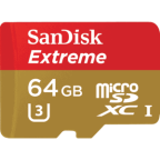 SanDisk Extreme 64GB Micro SDXC UHS-1 Card For Action Cameras SanDisk Extreme 64GB Micro SDXC UHS-1 Card For Action Cameras