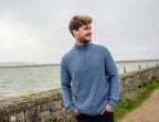 Musto Mens Marina 1/2 Zip Knit Sweater - Slate Blue Musto Mens Marina 1/2 Zip Knit Sweater - Slate Blue