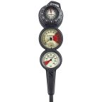 Scubapro 3 Inline 3 Gauge Console - Depth, Contents & Compass Scubapro 3 Inline 3 Gauge Console - Depth, Contents & Compass