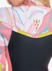 Roxy Syncro Womens 4/3 CZ Steamer Wetsuit - Jet Gry/Coral Flme/Temple Gold