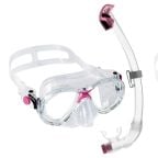 Cressi Marea Jr + Seal Dry- Kids Snorkel Combo Clear Skirt