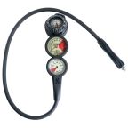 Scubapro 3 Inline 3 Gauge Console - Depth, Contents & Compass Scubapro 3 Inline 3 Gauge Console - Depth, Contents & Compass