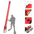 AP Diving 3m Self Sealing SMB Hi Viz Red With EasyFil Adapter AP Diving 3m Self Sealing SMB Hi Viz Red With EasyFil Adapter