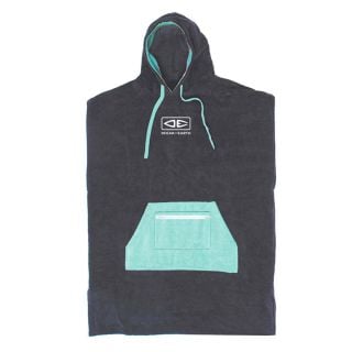 O&E Ladies Daydream Hooded Towelling Poncho / Change Robe - Charcoal