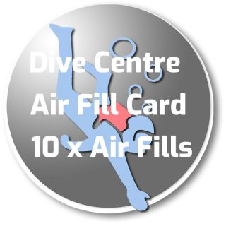 Dive Centre Members Air Fill Card x10