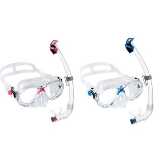 Cressi Marea Jr + Seal Dry- Kids Snorkel Combo Clear Skirt