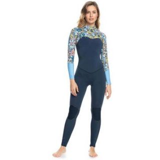 Roxy Womens 4/3mm Marine Bloom Wetsuit - Chest Zip GBS Womens Steamer