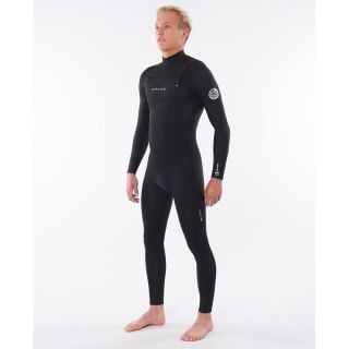 Rip Curl Mens Dawn Patrol Warmth 4/3 mm Chest Zip Steamer | Black