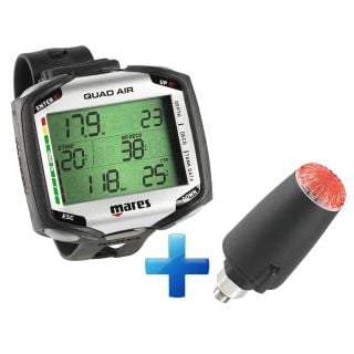 Mares Quad Air Dive Computer + LED Tank Module Bundle
