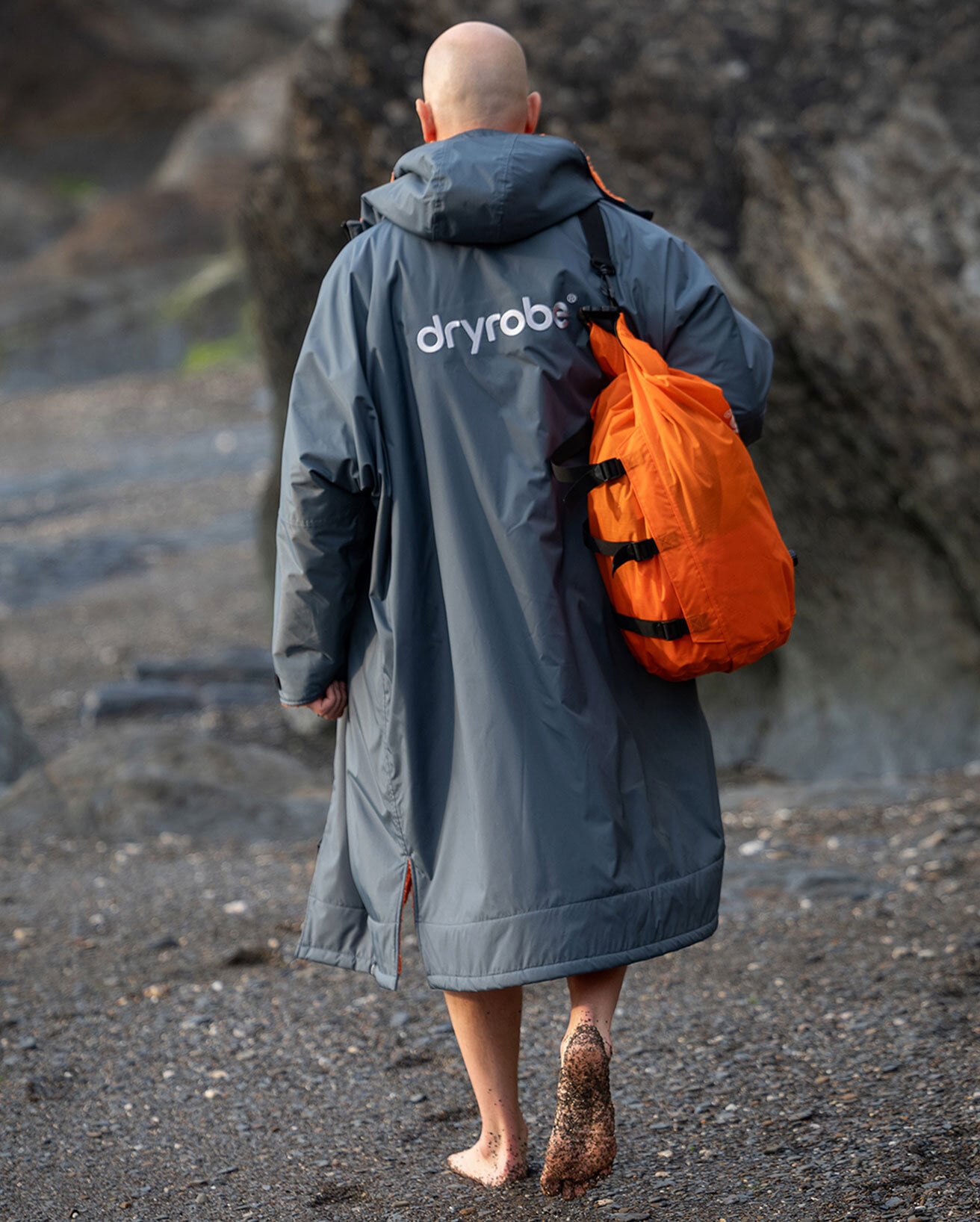 Dryrobe Advance Long Sleeve Changing Robe | Grey & Orange Dryrobe Advance Long Sleeve Changing Robe | Grey & Orange