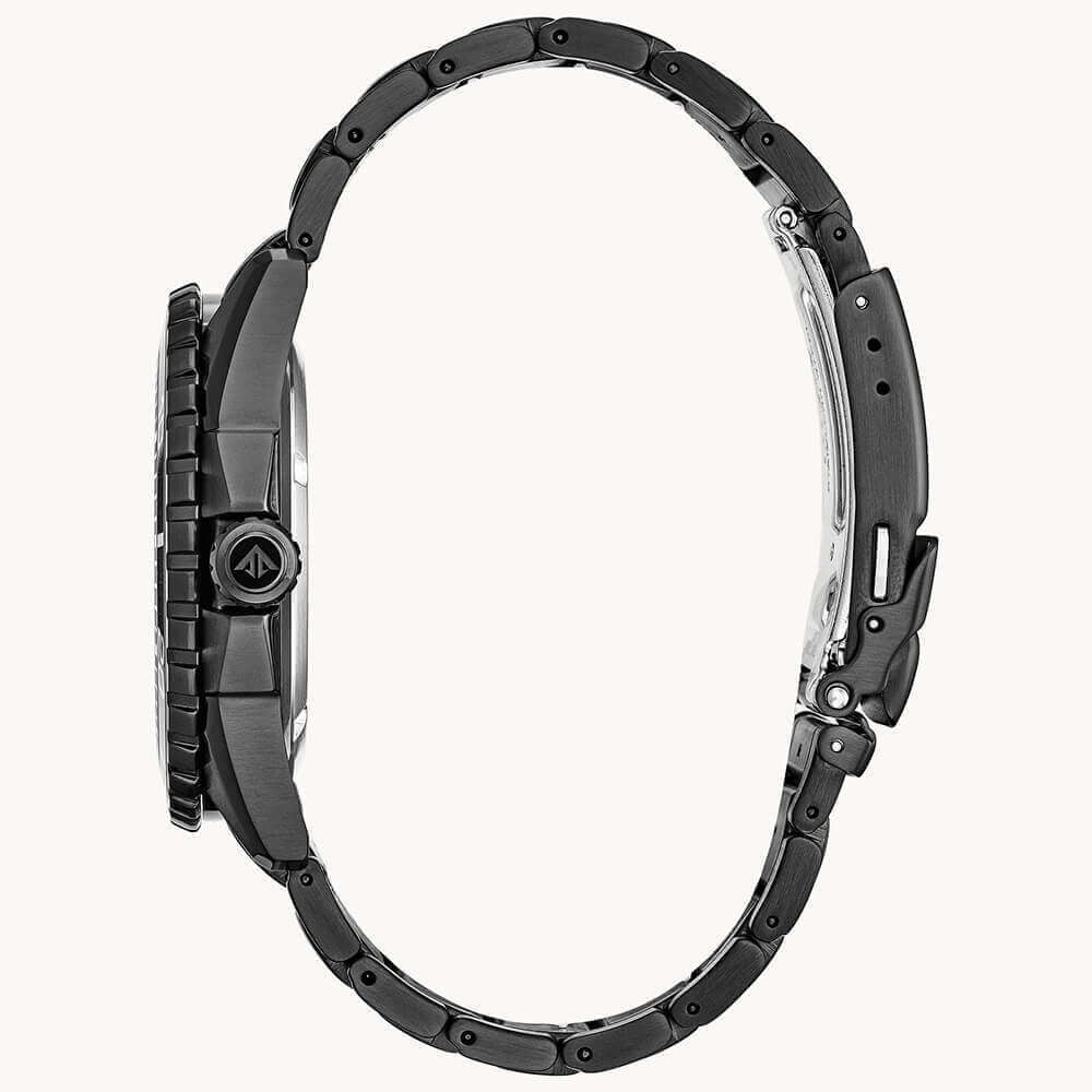 Citizen Mens Black Stainless Steel Divers Watch - BN0195-54E Citizen Mens Black Stainless Steel Divers Watch - BN0195-54E