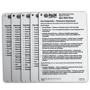 PADI Open Water Aquatic Cue Cards (5 Slates) PADI Open Water Aquatic Cue Cards (5 Slates)