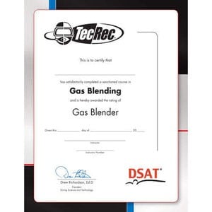 PADI Gas Blender Certificate PADI Gas Blender Certificate