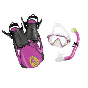 Mares Sea Friends Kids Snorkelling Set - Mask, Fins + Snorkel Set Purple Mares Sea Friends Kids Snorkelling Set - Mask, Fins + Snorkel Set Purple