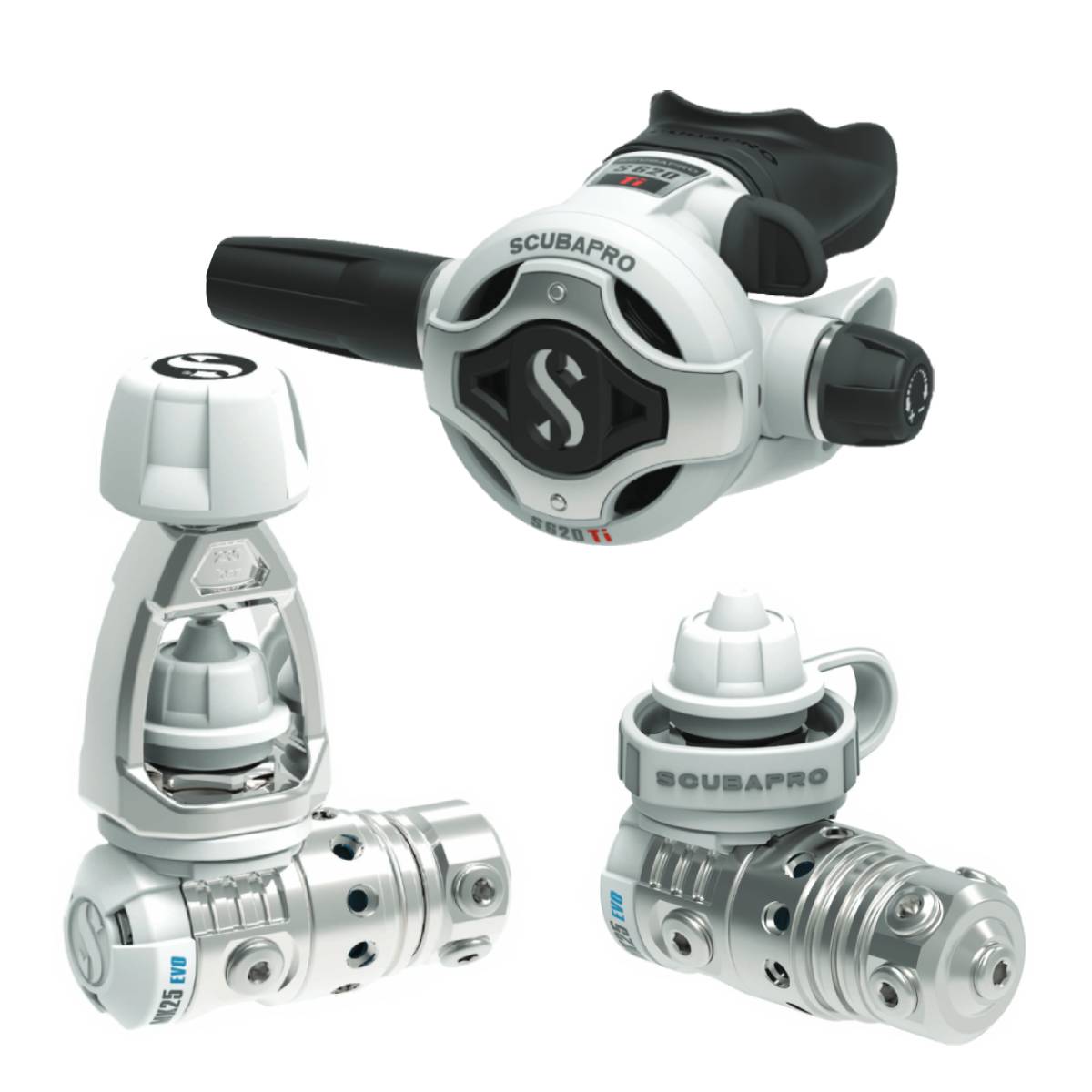 Scubapro MK25 EVO + S620Ti Regulator White Scubapro MK25 EVO + S620Ti Regulator White