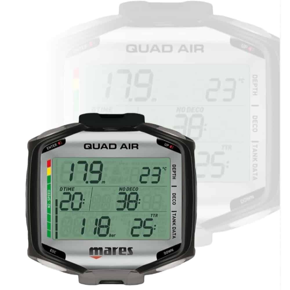 Mares Quad Air Dive Computer - Large Display + Air Integrated