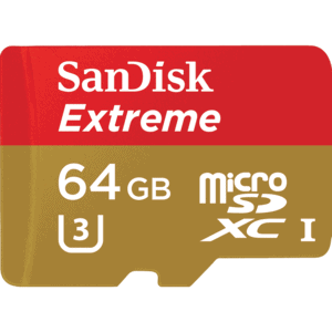 SanDisk Extreme 64GB Micro SDXC UHS-1 Card For Action Cameras SanDisk Extreme 64GB Micro SDXC UHS-1 Card For Action Cameras