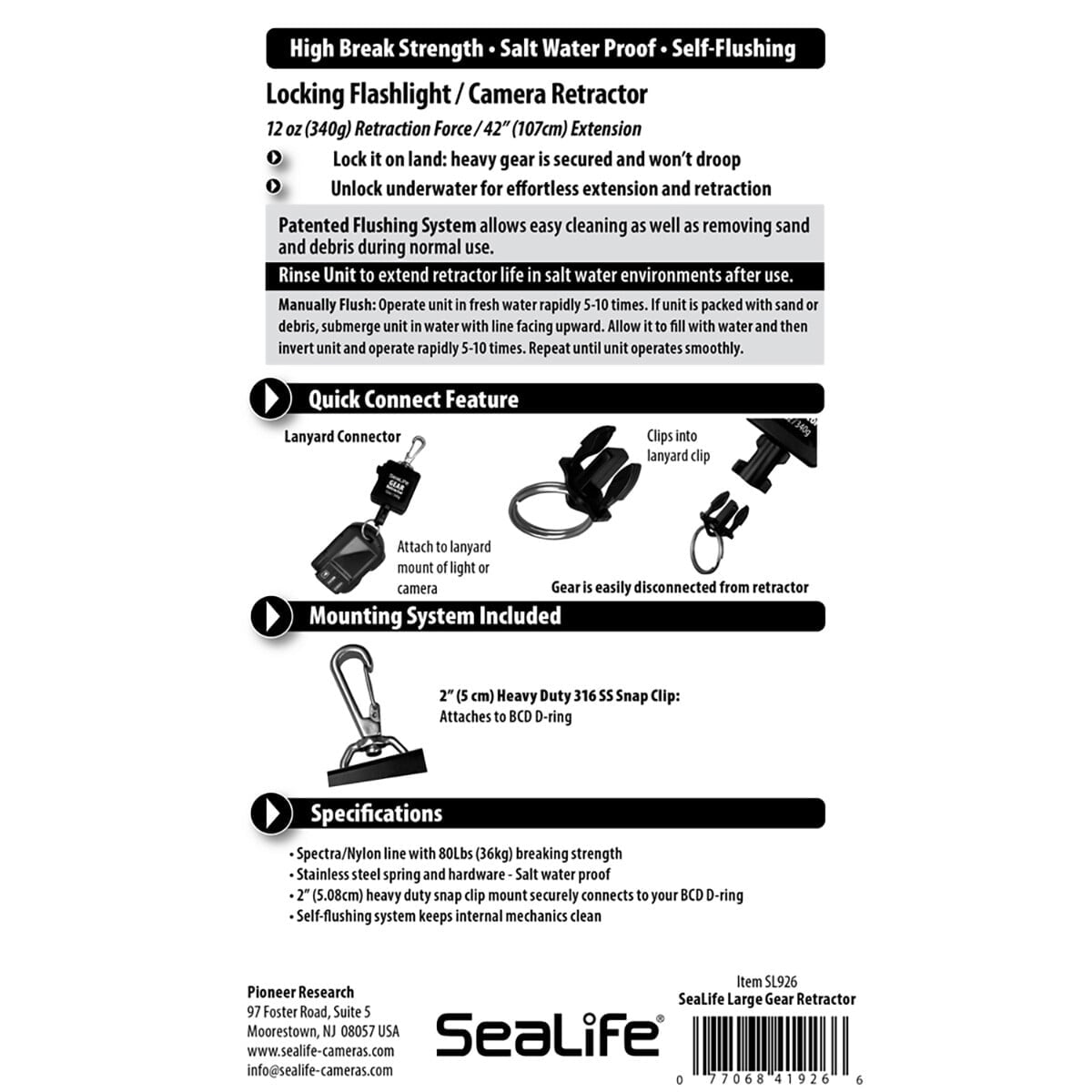 SeaLife Large Gear Retractor #SL926
