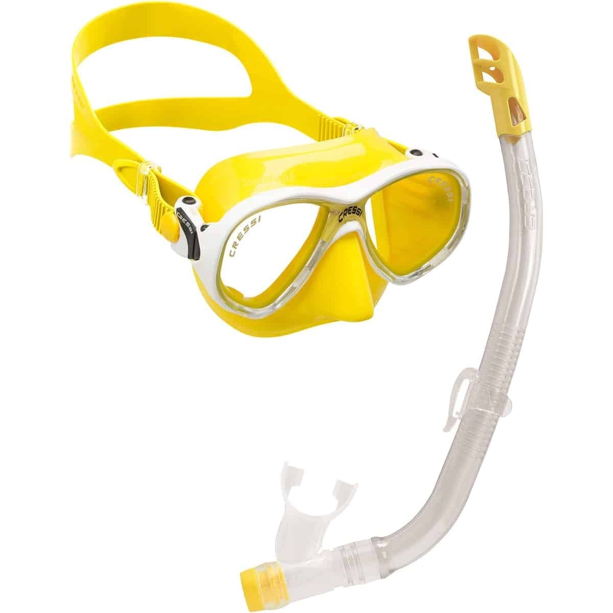 Cressi Marea Jr + Top - Kids Snorkel Combo Solid Colours