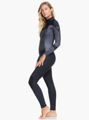 Roxy Womens Syncro 5/4/3 Wetsuit - Back Zip - Jet Black