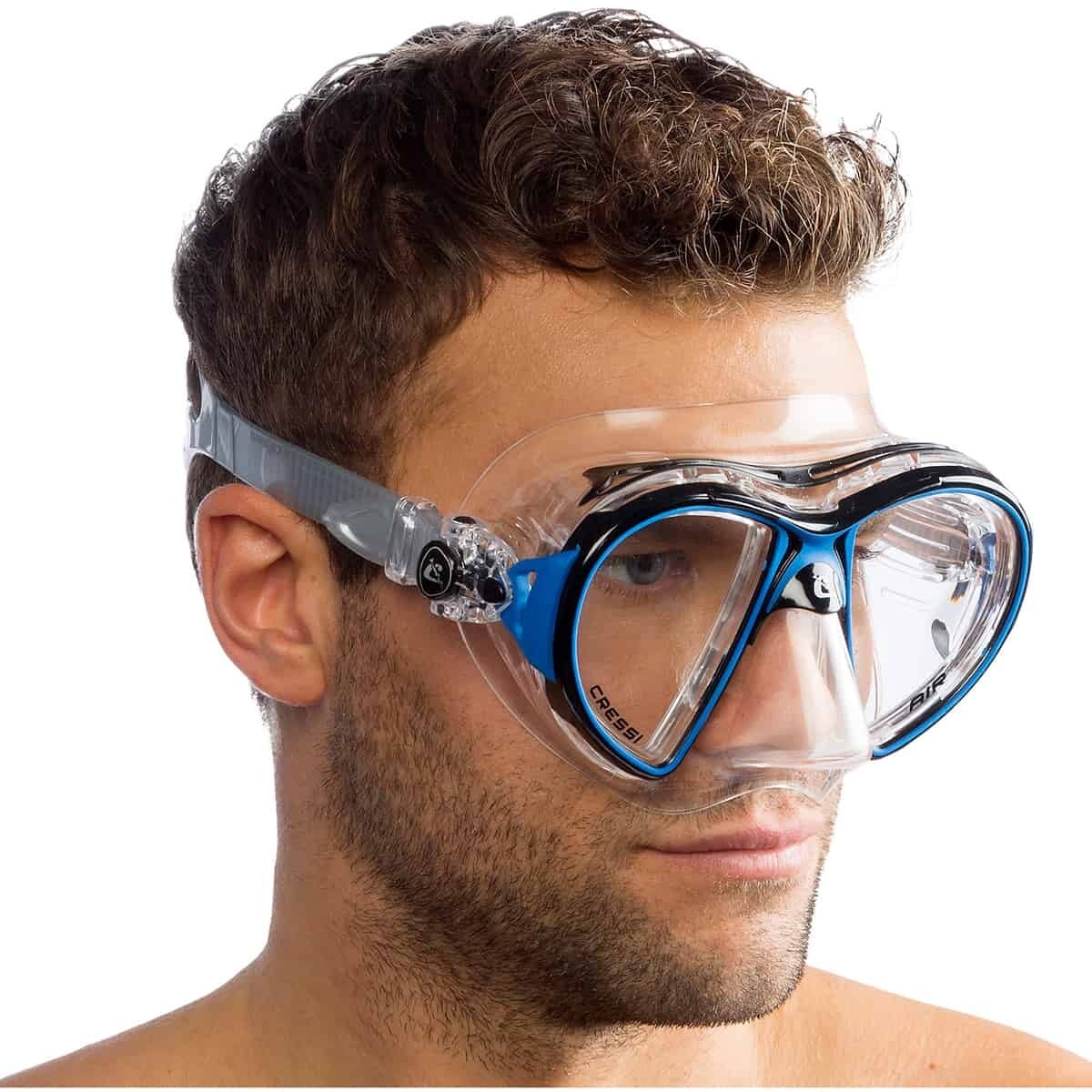 Cressi Air Crystal Dive Mask - Clear + Dark Skirt