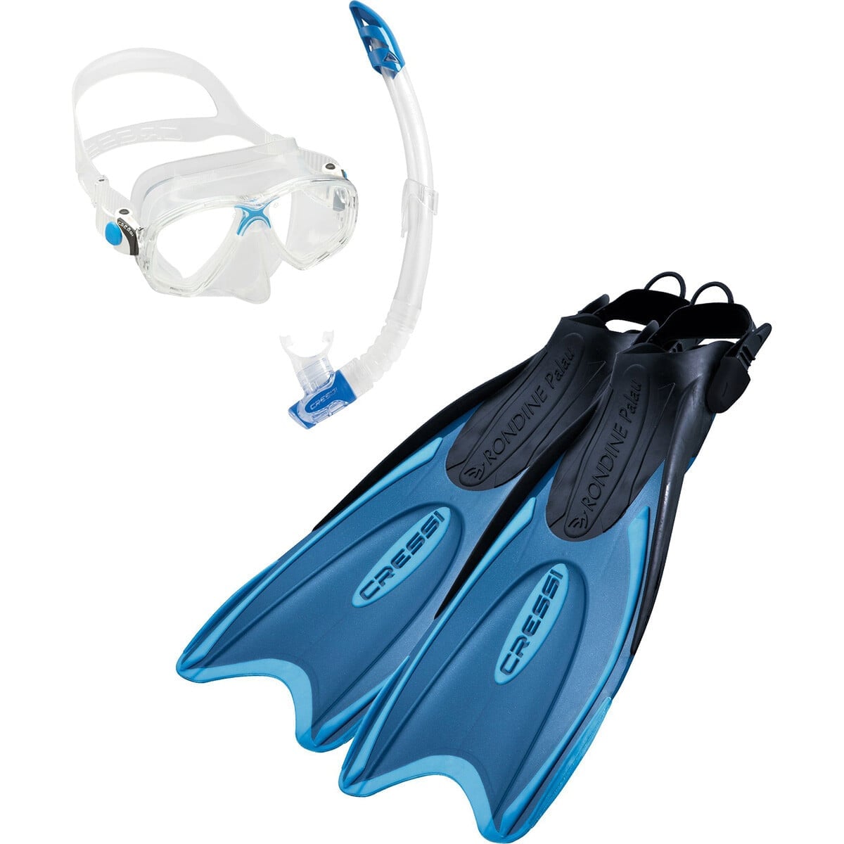 Cressi Palau / Marea - Mask Fins + Snorkel Set Cressi Palau / Marea - Mask Fins + Snorkel Set