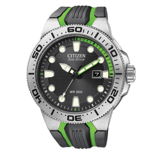 Citizen Mens Scuba Fin Eco-Drive Divers Watch | Green / Black | BN0090-01E Citizen Mens Scuba Fin Eco-Drive Divers Watch | Green / Black | BN0090-01E