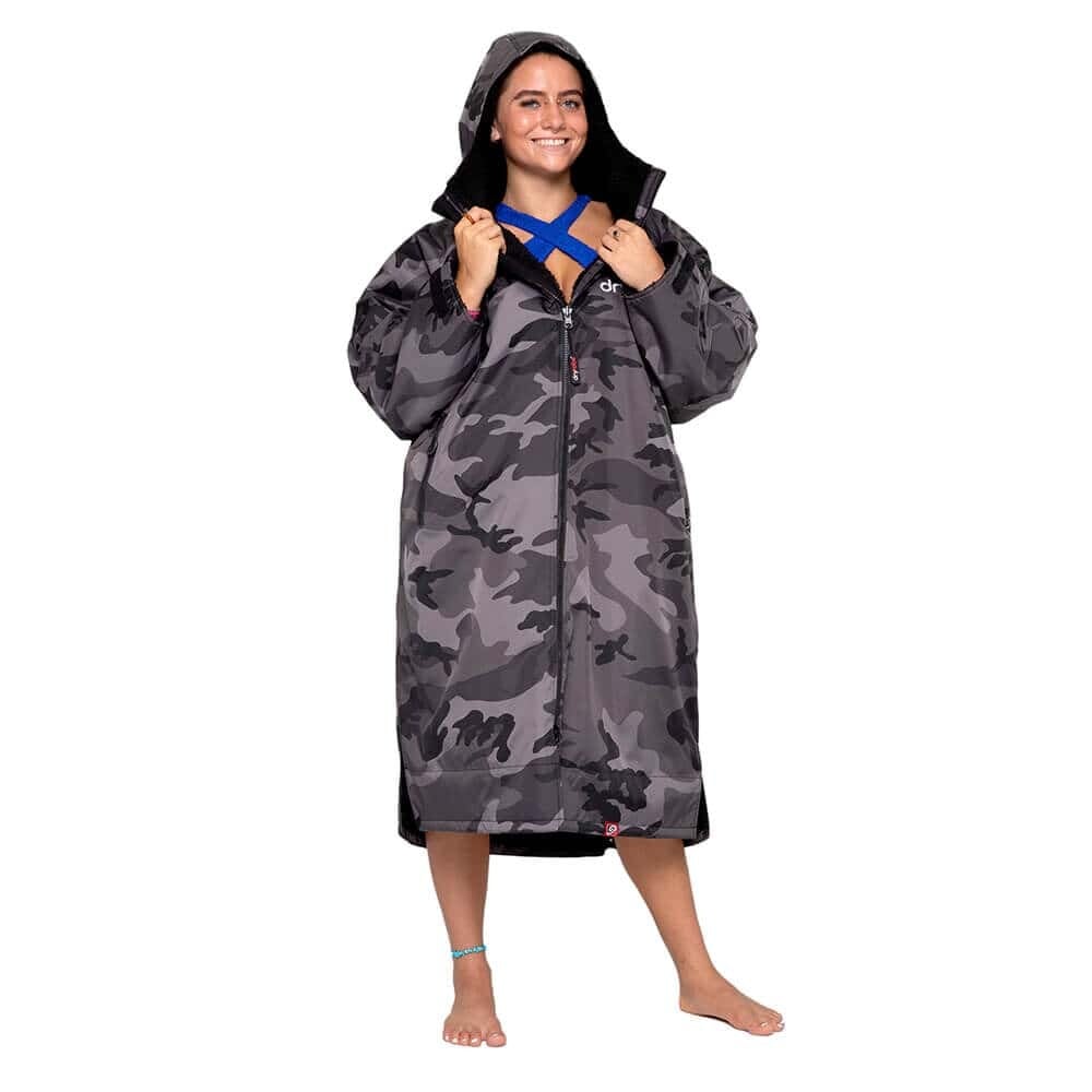 Dryrobe Advance Long Sleeve Changing Robe - Camouflage Outer Dryrobe Advance Long Sleeve Changing Robe - Camouflage Outer