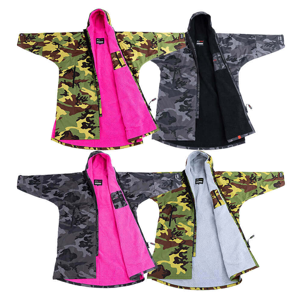 Dryrobe Advance Long Sleeve Changing Robe - Camouflage Outer Dryrobe Advance Long Sleeve Changing Robe - Camouflage Outer