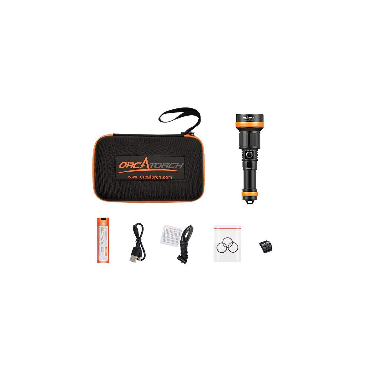 OrcaTorch ZD710 MK2 Zoomable Dive Torch