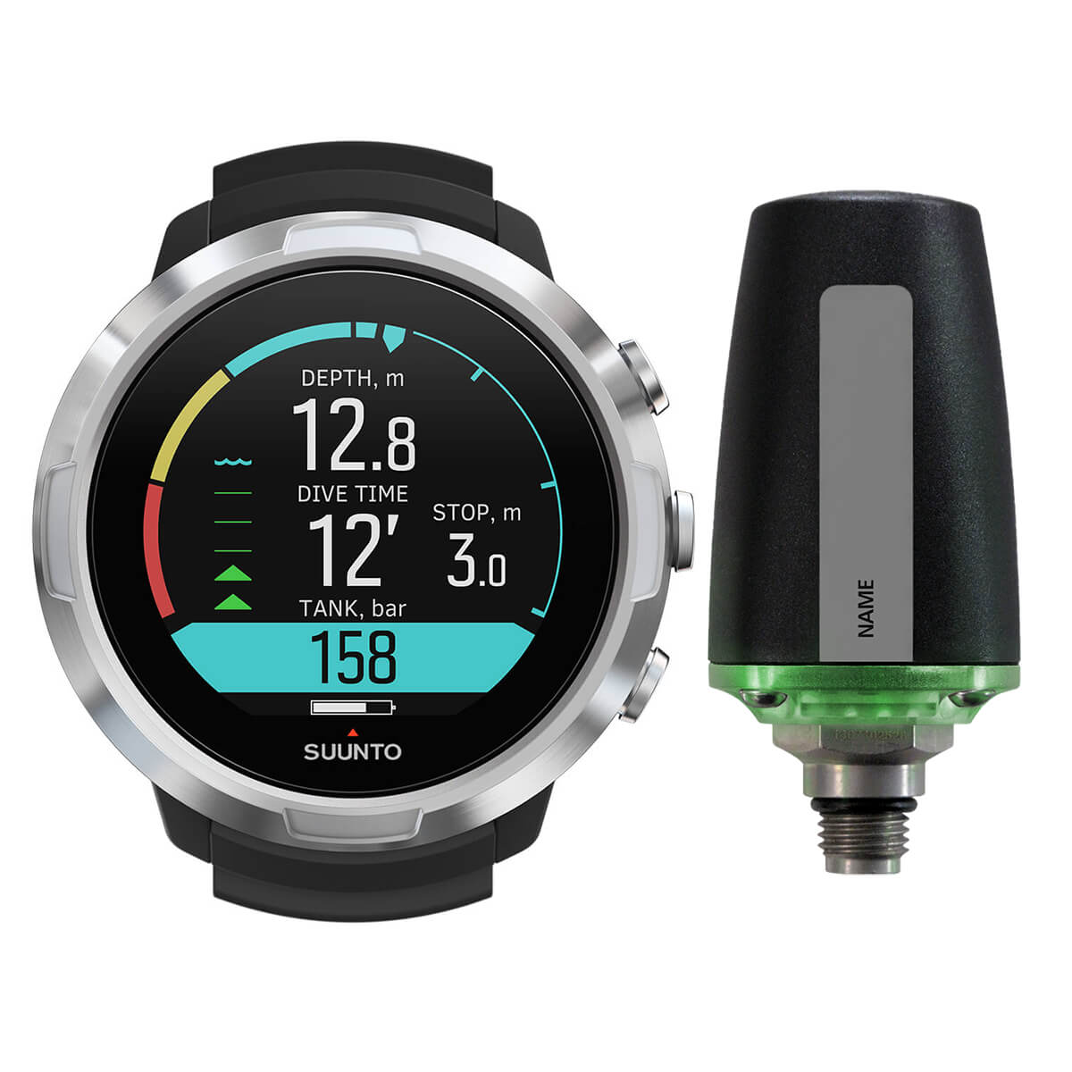 Suunto D5 Steel Dive Computer+ Tank Pod Bundle Black | White Suunto D5 Steel Dive Computer+ Tank Pod Bundle Black | White
