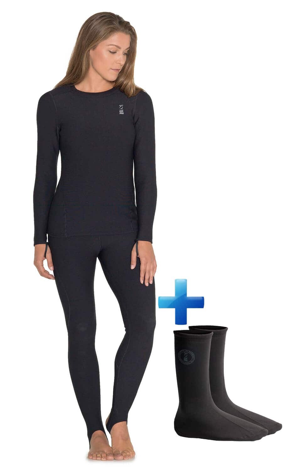 Fourth Element Xerotherm Womens 3 Piece Set - Top + Leggings + Socks Fourth Element Xerotherm Womens 3 Piece Set - Top + Leggings + Socks