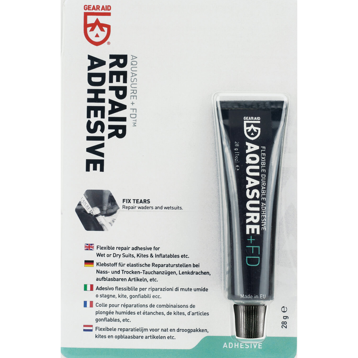 Gear Aid / McNett Aquasure Wetsuit & Drysuit Repair Adhesive, Large Tube 1oz 28gm Gear Aid / McNett Aquasure Wetsuit & Drysuit Repair Adhesive, Large Tube 1oz 28gm