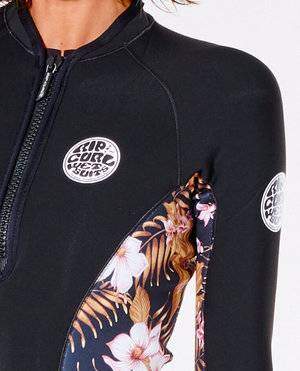Rip Curl Womens G-Bomb 1mm Long Sleeve Wetsuit Jacket - Black/Gold Rip Curl Womens G-Bomb 1mm Long Sleeve Wetsuit Jacket - Black/Gold