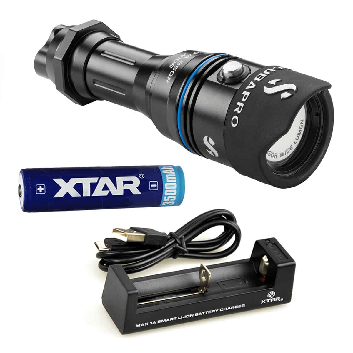 Scubapro Nova 850R Wide Dive Torch C/W Battery & Charger Scubapro Nova 850R Wide Dive Torch C/W Battery & Charger