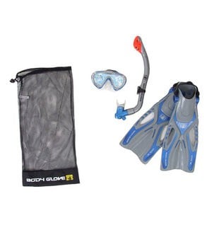 Body Glove Junior Reach Mask Fins and Snorkel Set - Blue L/XL (1-4) Body Glove Junior Reach Mask Fins and Snorkel Set - Blue L/XL (1-4)