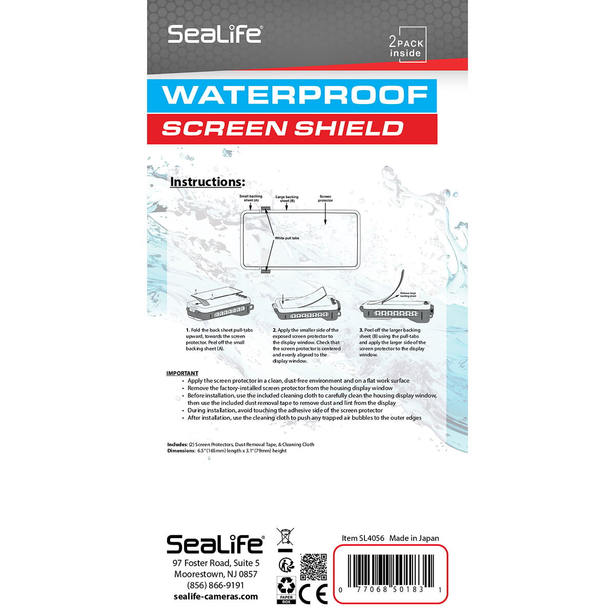 SeaLife Sportdiver Ultra Screen Shield Kit #SL4056 SeaLife Sportdiver Ultra Screen Shield Kit #SL4056