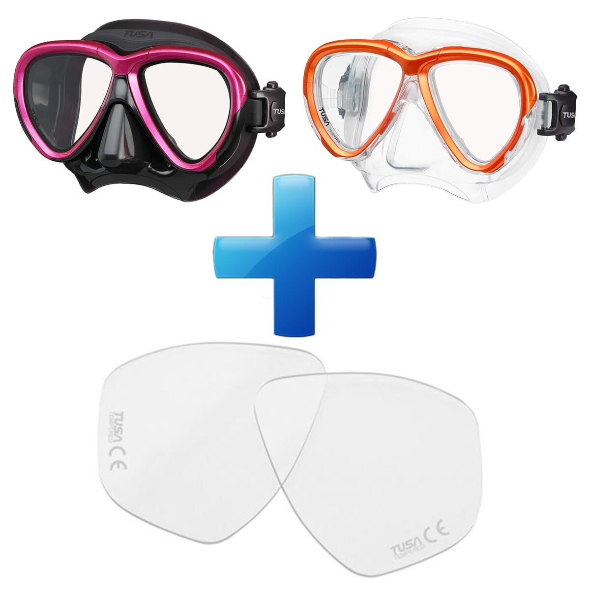 TUSA Intega Prescription Diving Mask - Fitted Prescription Lenses TUSA Intega Prescription Diving Mask - Fitted Prescription Lenses