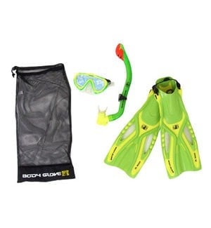 Body Glove Junior Reach Mask Fins and Snorkel Set - Lime L/XL (1-4) Body Glove Junior Reach Mask Fins and Snorkel Set - Lime L/XL (1-4)