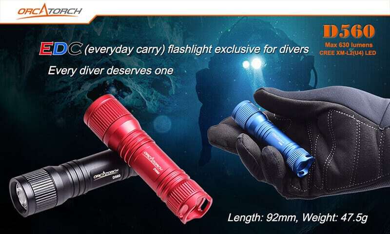 OrcaTorch D560 700 Lumens Dive Torch