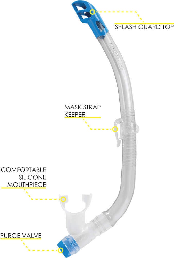 Cressi Marea Jr + Top - Kids Snorkel Combo Solid Colours