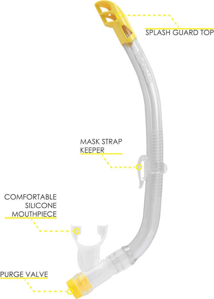 Cressi Marea Jr + Top - Kids Snorkel Combo Solid Colours