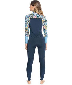 Roxy Womens 4/3mm Marine Bloom Wetsuit - Chest Zip GBS Womens Steamer