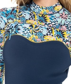 Roxy Womens 4/3mm Marine Bloom Wetsuit - Chest Zip GBS Womens Steamer