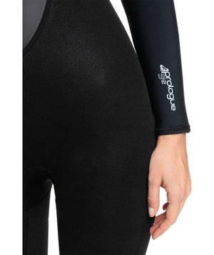 Roxy Womens 3/2mm Prologue Steamer - Flat Lock, Back Zip Wetsuit - Black