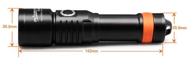 OrcaTorch D530 1300 Lumens Dive Torch OrcaTorch D530 1300 Lumens Dive Torch