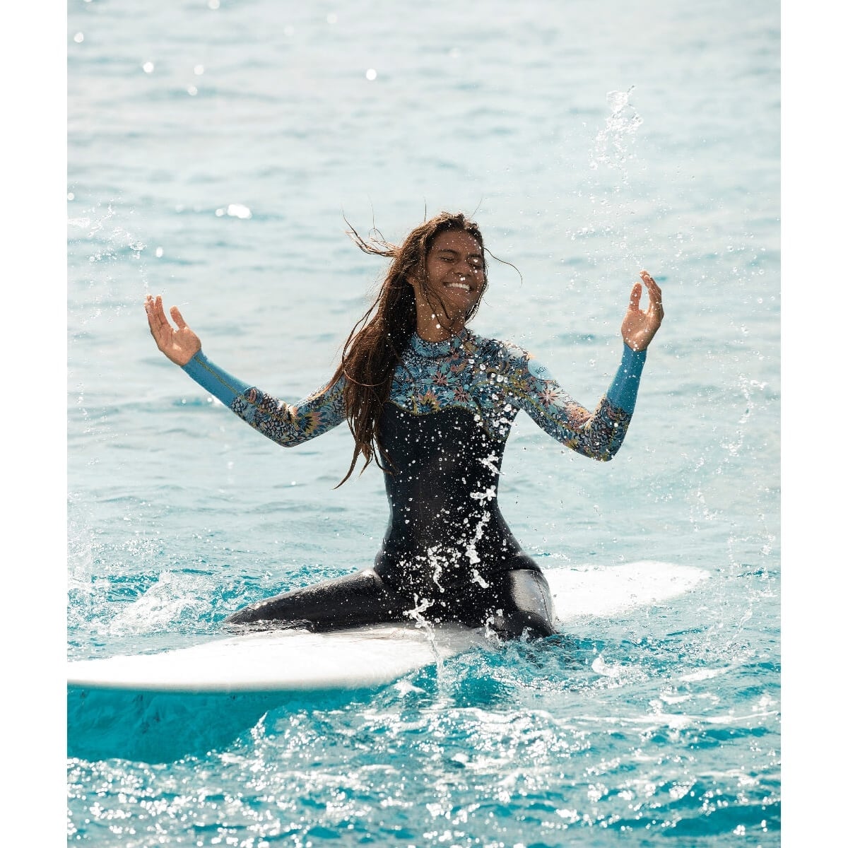 Roxy Womens 3/2mm Marine Bloom Wetsuit - Chest Zip GBS Womens Steamer