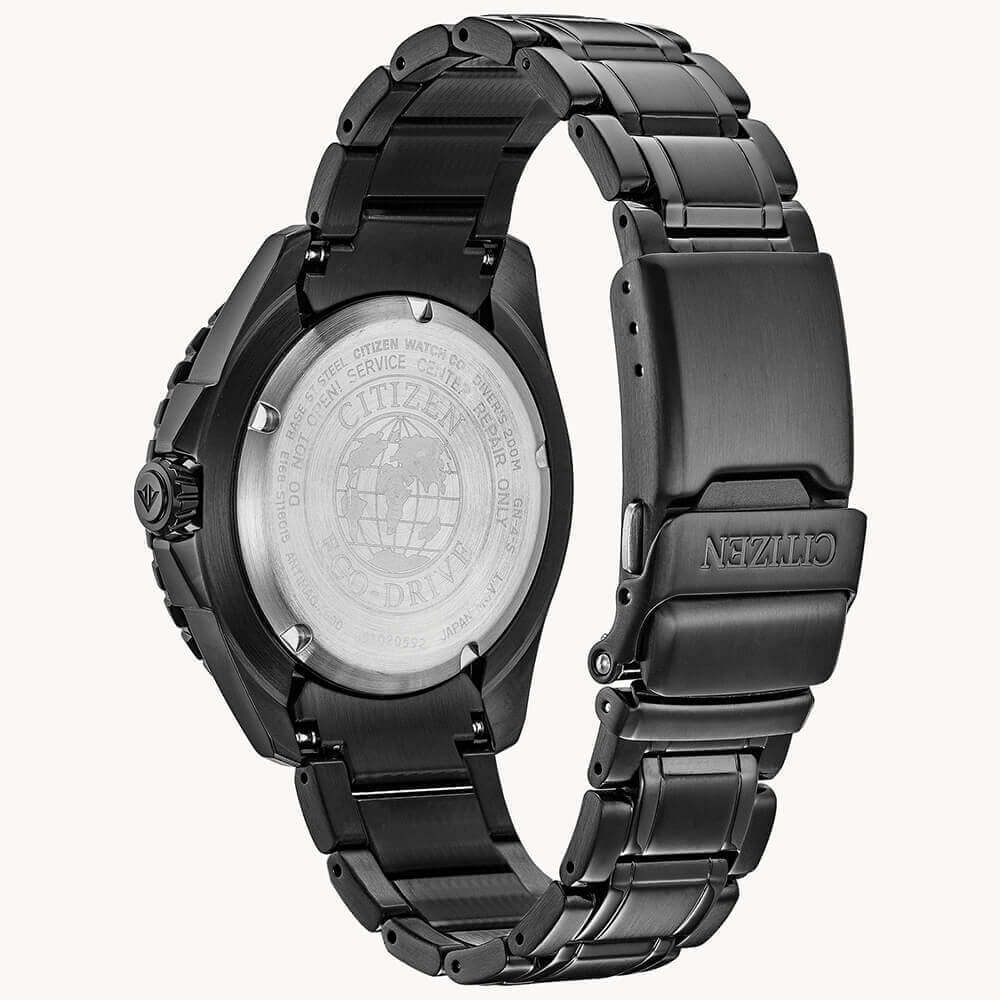 Citizen Mens Black Stainless Steel Divers Watch - BN0195-54E Citizen Mens Black Stainless Steel Divers Watch - BN0195-54E